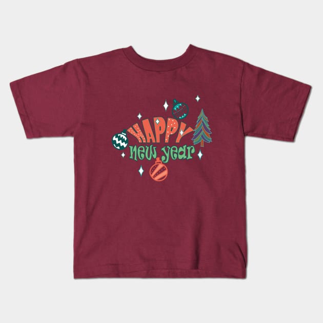 Happy New Year Kids T-Shirt by Day81